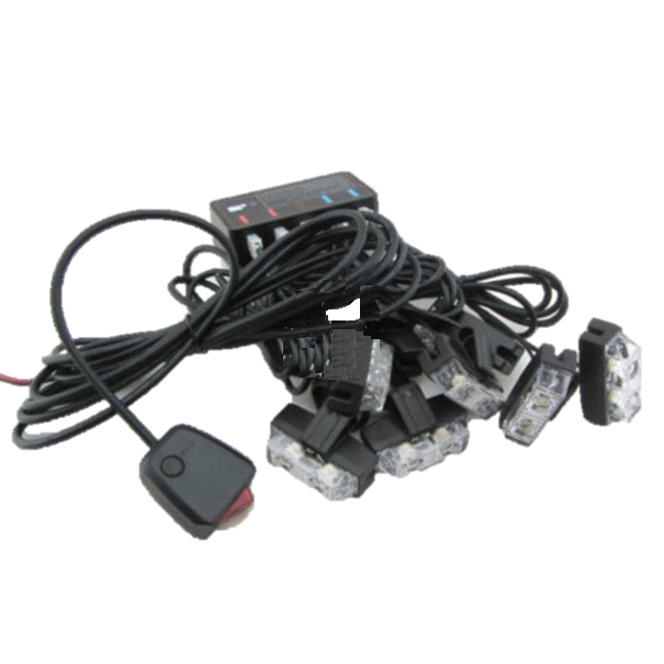 WIT bumper flitsers 8 X 2 LED zwaailicht 12V WIT bumper flitsers 8 X 2 LED zwaailicht 12V
